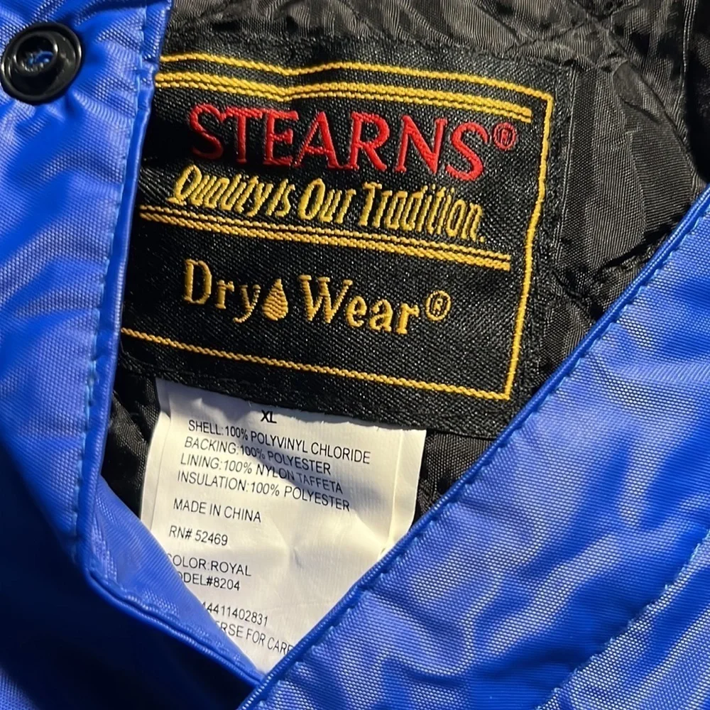 Stearn’s Men’s Quilted Rain Parka Royal Blue XL
